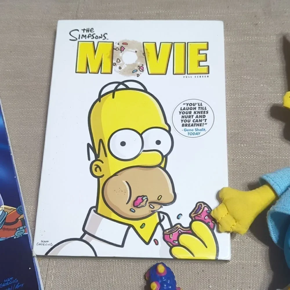 Simpsons Comics Supernova,1990‎ Simpsons Plush Bart, Maggie, stickers, minis